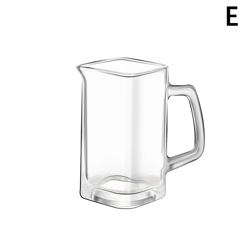 90/120ml Heat-resistant Glass Measuring Cup Milk Jigger Glass Ounce Cup With Handle For Espresso Coffee Brarista Accossories