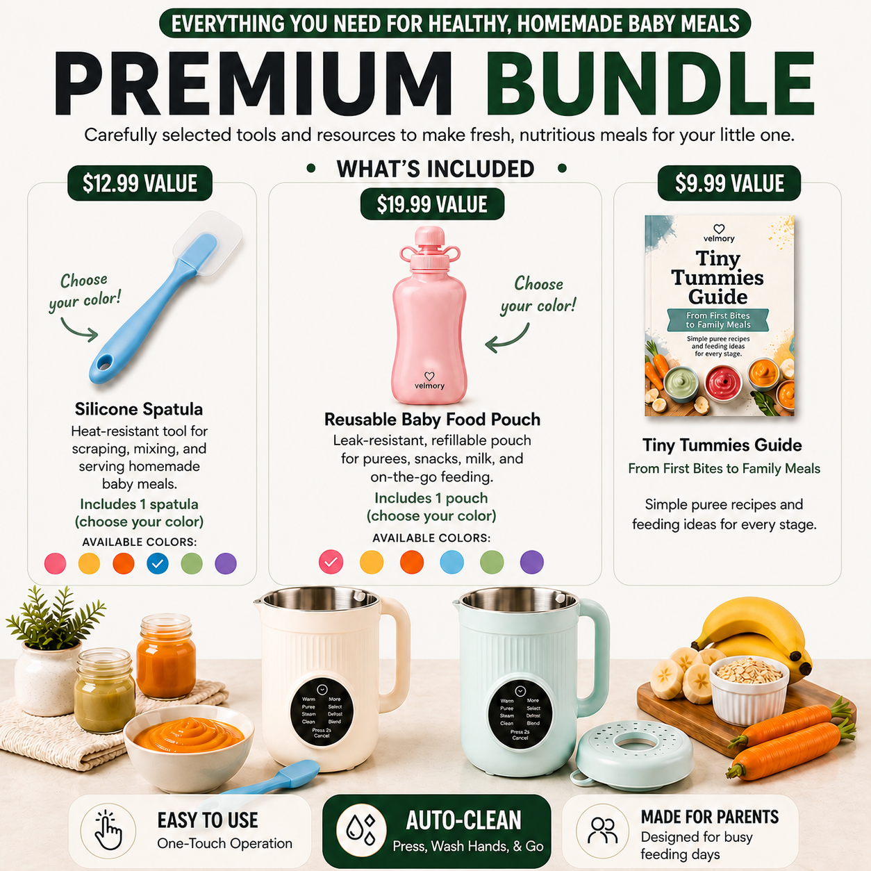 Velmory 8-in-1 Baby Food & Drink Maker