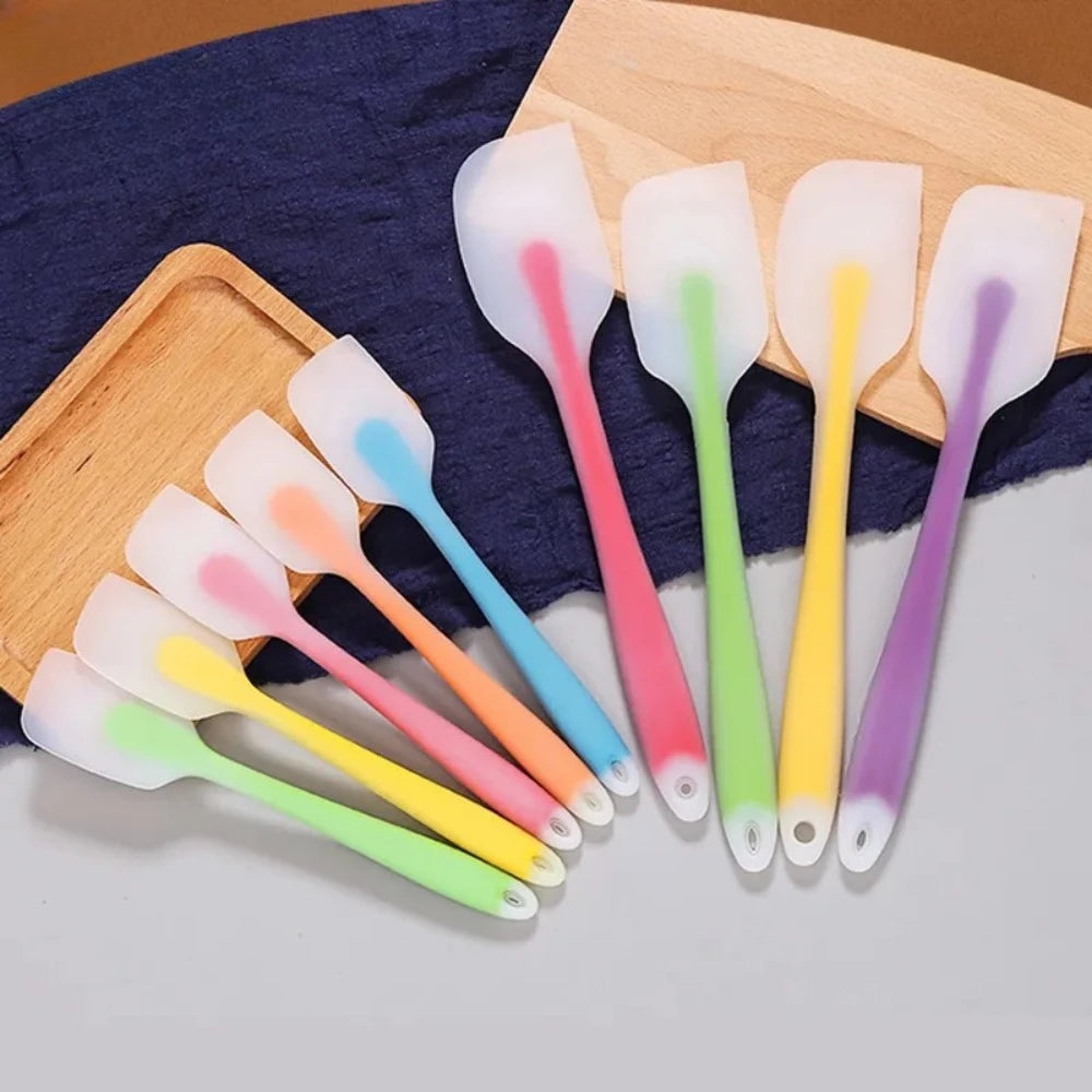 Silicone Spatula Cream Butter Cooking Baking Spatula Heat Resistant Utensils Scrape Decorator Translucent Kitchen Baking Tools