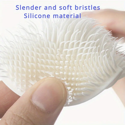 Foldable 360 degree comprehensive cleaning silicone brush with long handle design, reusable for bottles and cups