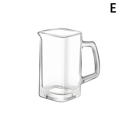 90/120ml Heat-resistant Glass Measuring Cup Milk Jigger Glass Ounce Cup With Handle For Espresso Coffee Brarista Accossories