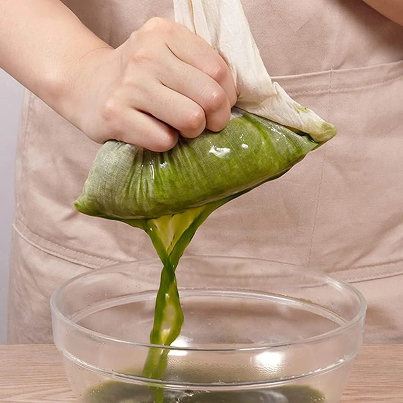 Nut Milk Bags Reusable Organic Cotton Nut Bag for Almond Milk Juice Cold Brew Coffee Tea Yogurt Filter Strainers Mesh Cheese Bag