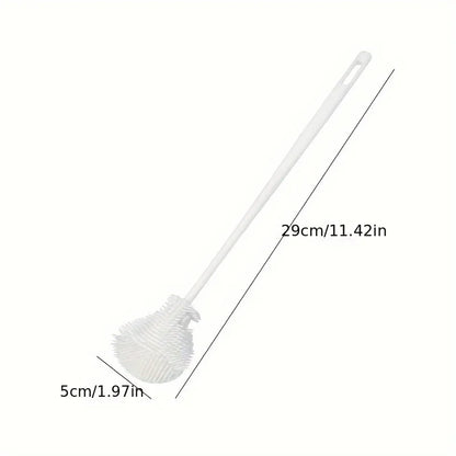 Foldable 360 degree comprehensive cleaning silicone brush with long handle design, reusable for bottles and cups