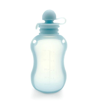 BPA Free Silicone Baby Food Pouch Reusable Refillable Milk Storage Bag Convenient Leak-proof Squeeze Baby Food Pouches Container