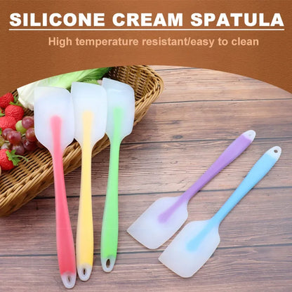 Silicone Spatula Cream Butter Cooking Baking Spatula Heat Resistant Utensils Scrape Decorator Translucent Kitchen Baking Tools